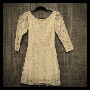 Soft white lace dress